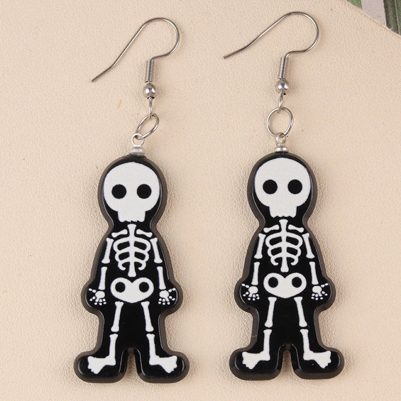 Wholesale Halloween Horror Spider Ghost Acrylic Earrings
