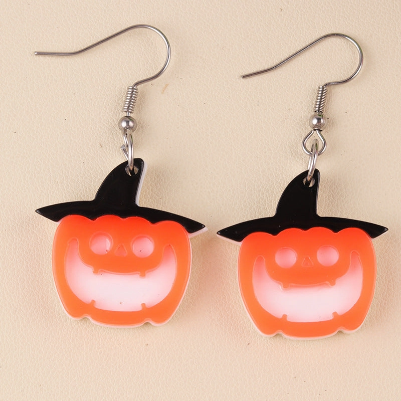 Wholesale Halloween Horror Spider Ghost Acrylic Earrings