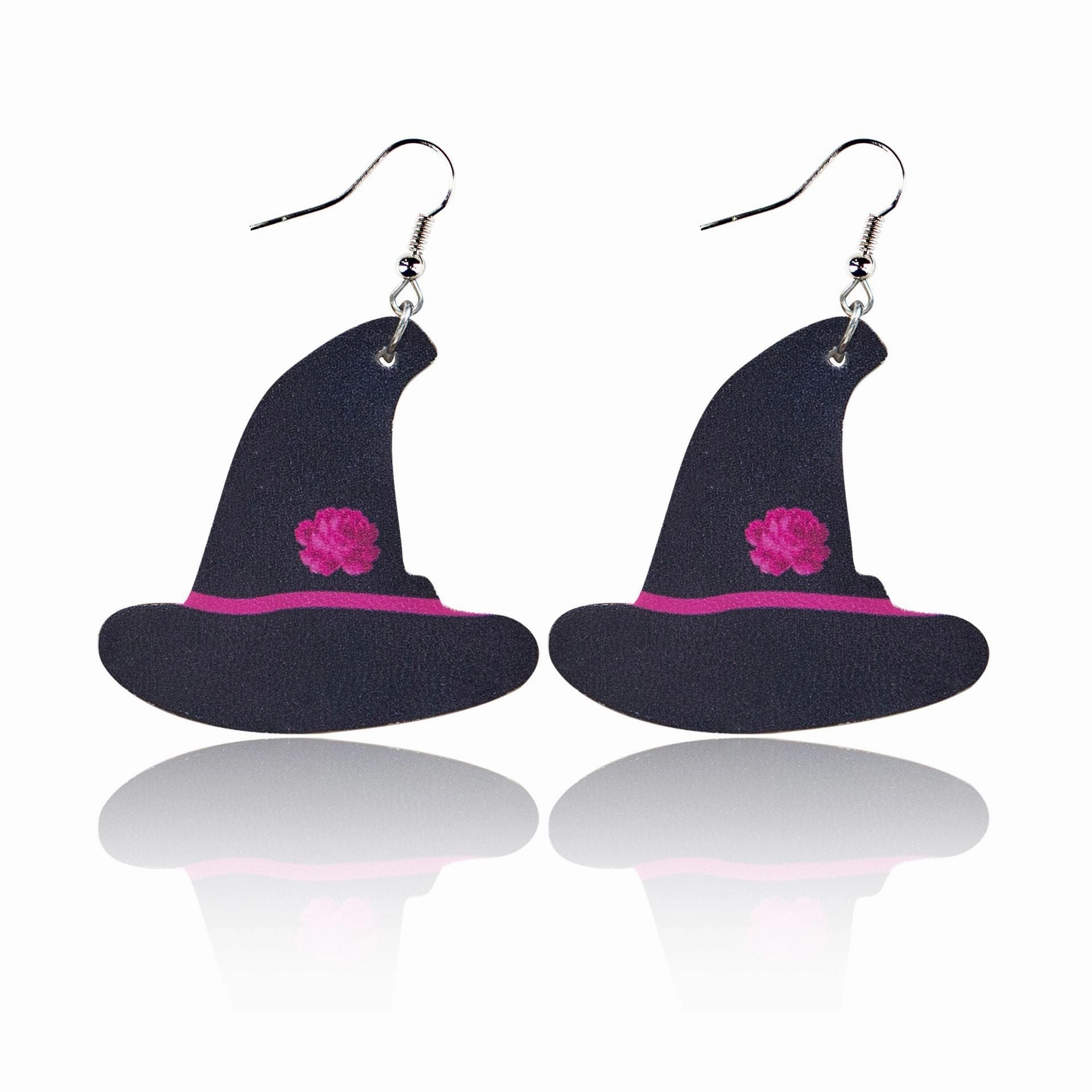 Wholesale Halloween Leather Cartoon Pumpkin Ghost Earrings