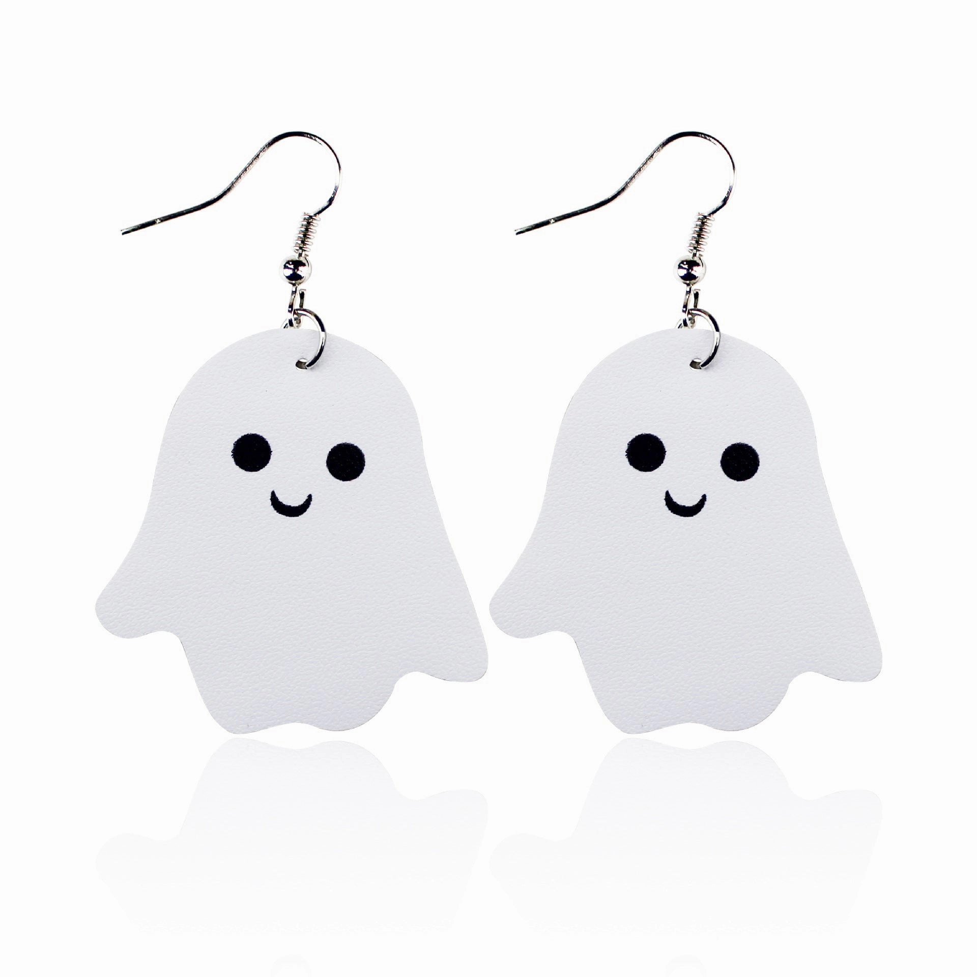 Wholesale Halloween Leather Cartoon Pumpkin Ghost Earrings