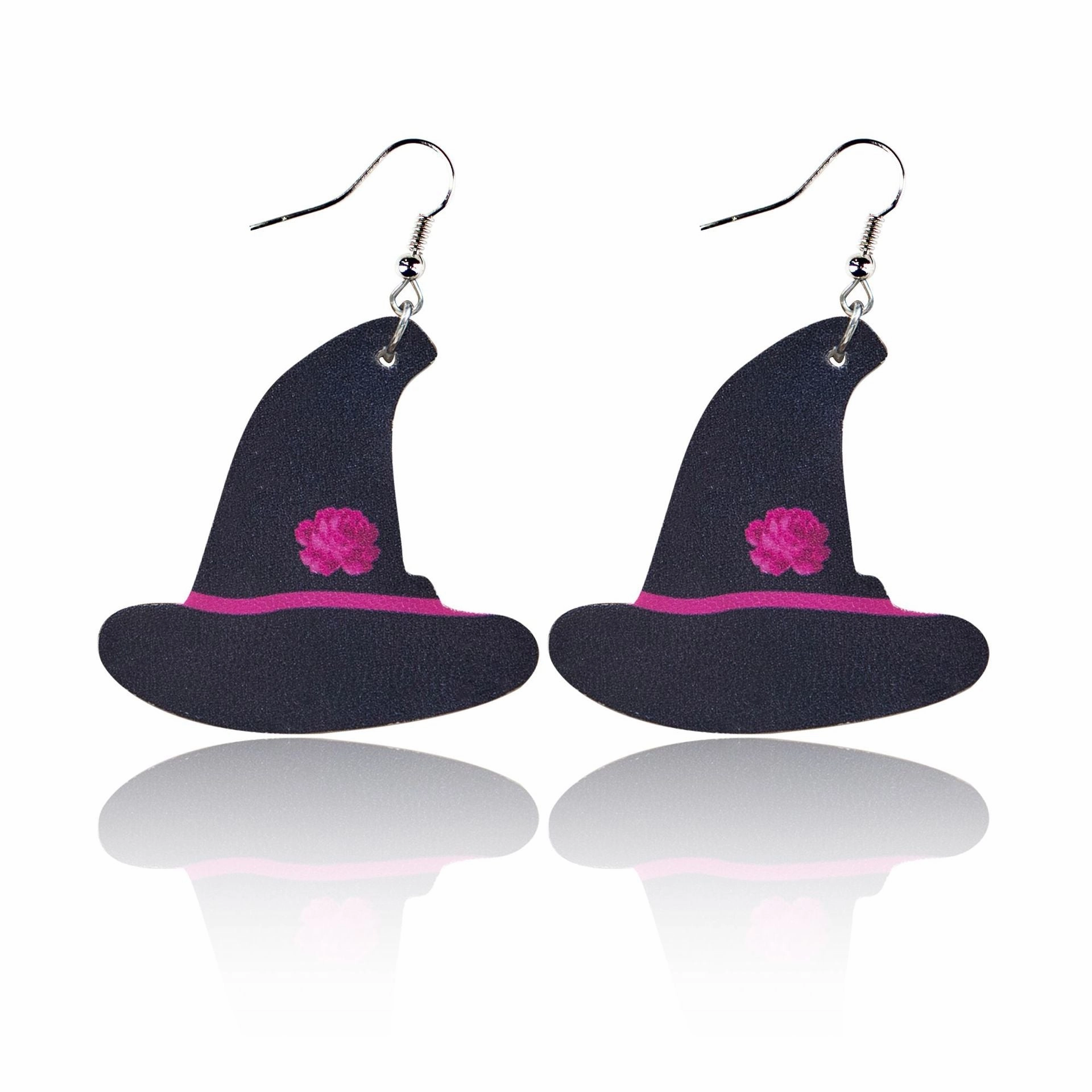 Wholesale Halloween Leather Cartoon Pumpkin Ghost Earrings