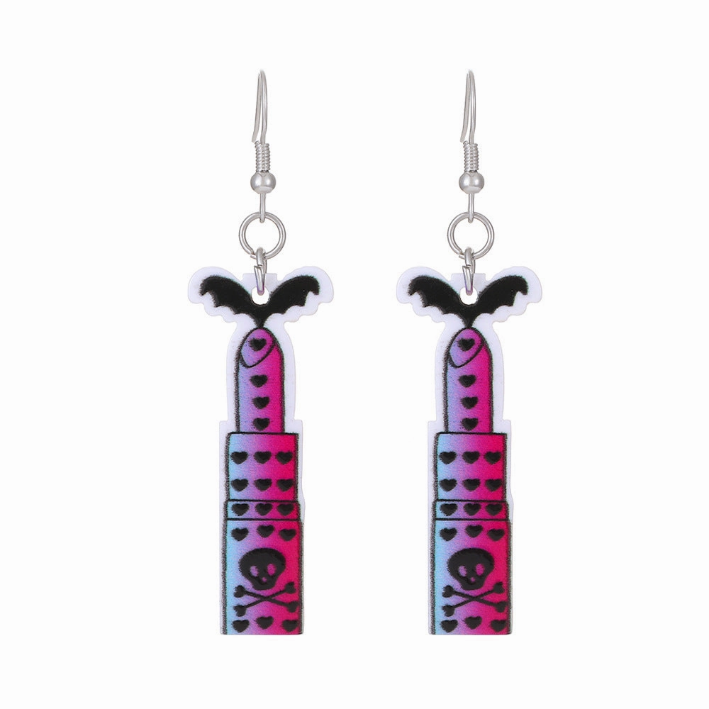 Wholesale Halloween Love Skeleton Cartoon Alloy Earrings