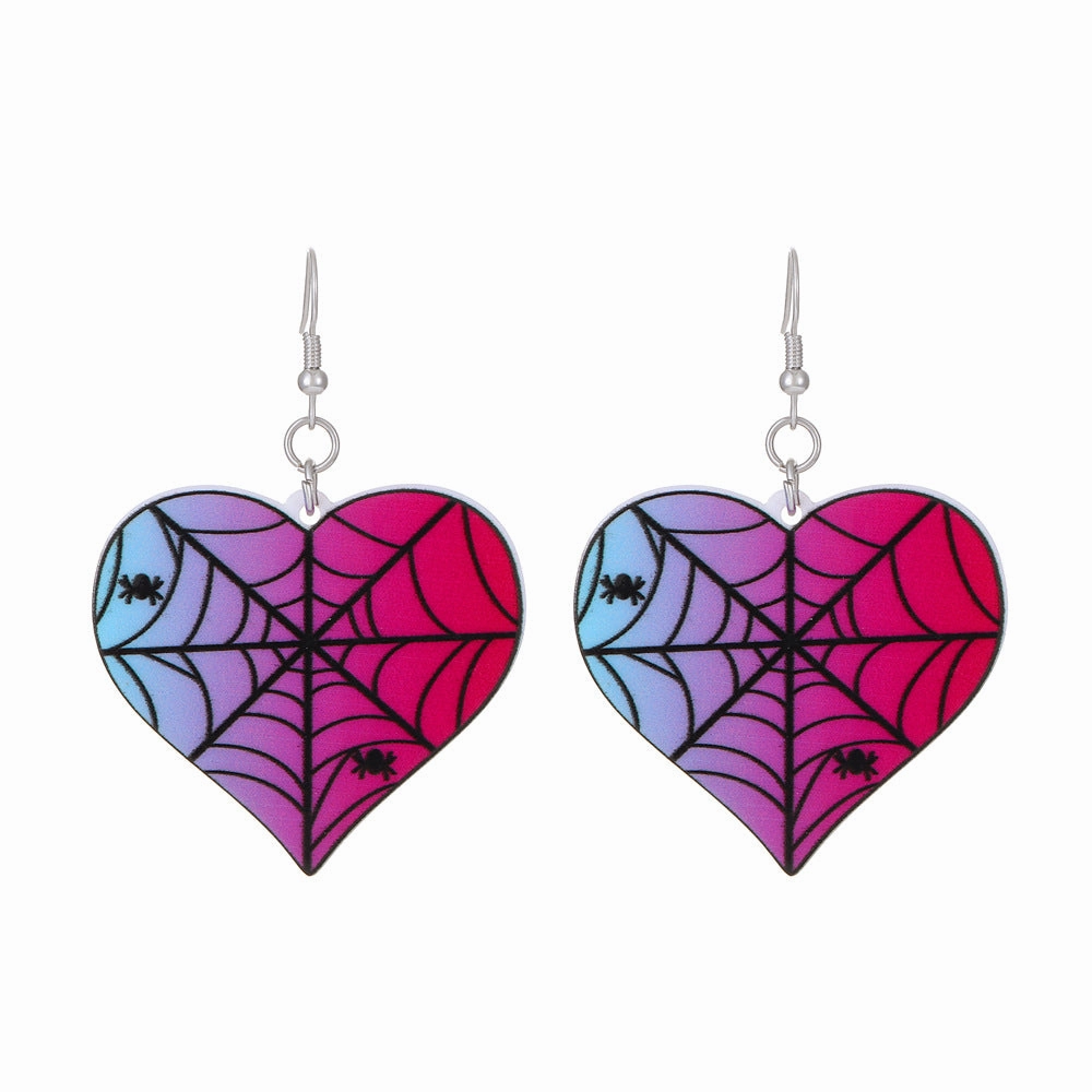 Wholesale Halloween Love Skeleton Cartoon Alloy Earrings