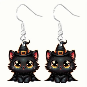 Wholesale Halloween Mummy Pumpkin Black Cat Devil Skeleton Earrings
