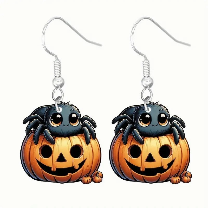 Wholesale Halloween Mummy Pumpkin Black Cat Devil Skeleton Earrings
