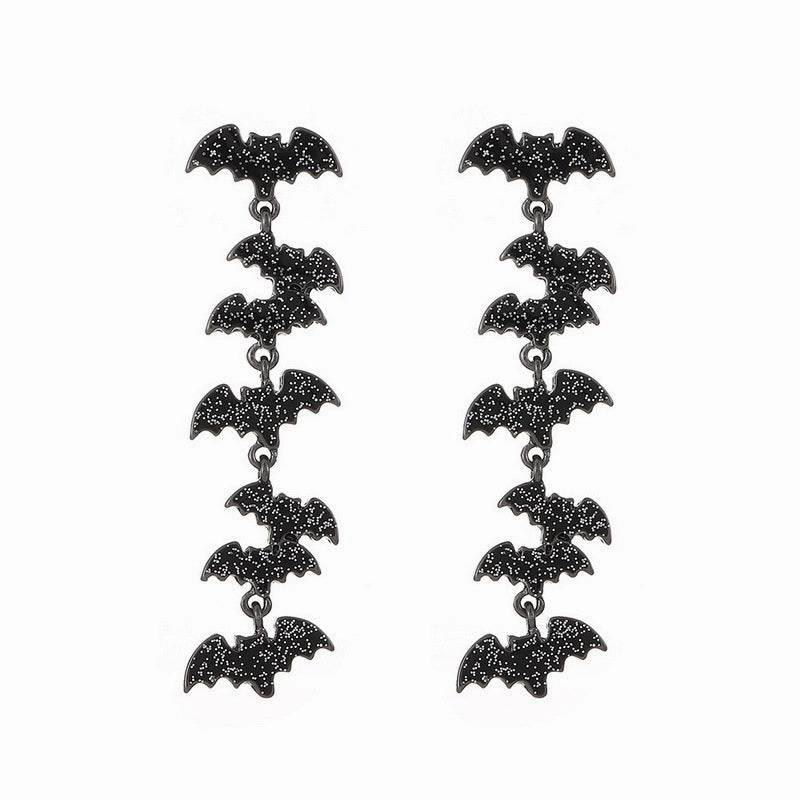 Wholesale Halloween Pumpkin Ghost Head Alloy Earrings