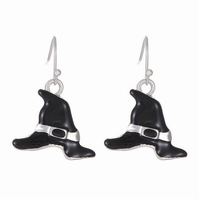 Wholesale Halloween Pumpkin Ghost Head Alloy Earrings