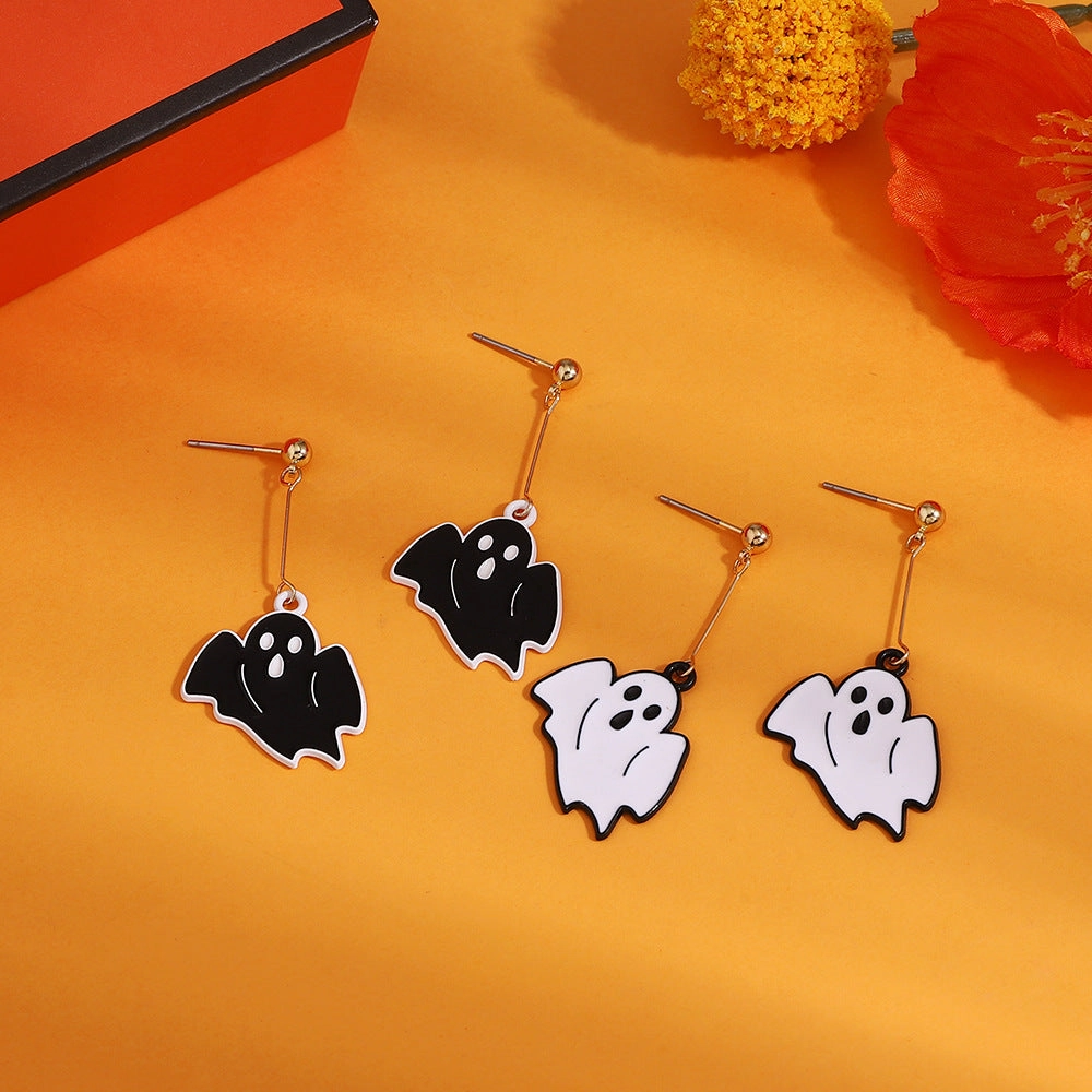 Wholesale Halloween Pumpkin Head Ghost Creative Alloy Earrings