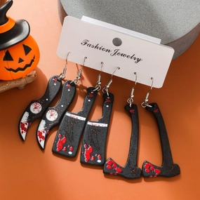 Wholesale Halloween Pumpkin Skeletons Funny Cartoon Acrylic Earrings