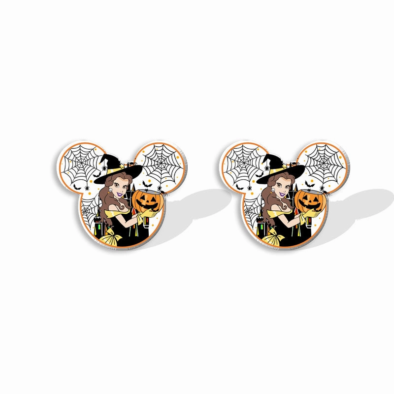 Wholesale Halloween Pumpkin Spider Earrings