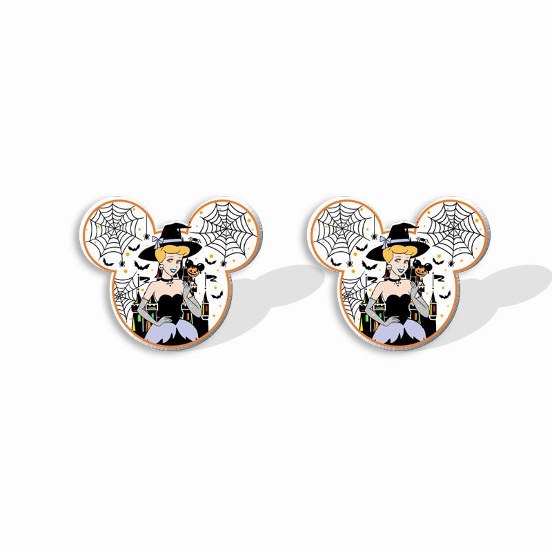 Wholesale Halloween Pumpkin Spider Earrings