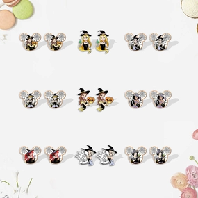 Wholesale Halloween Pumpkin Spider Earrings