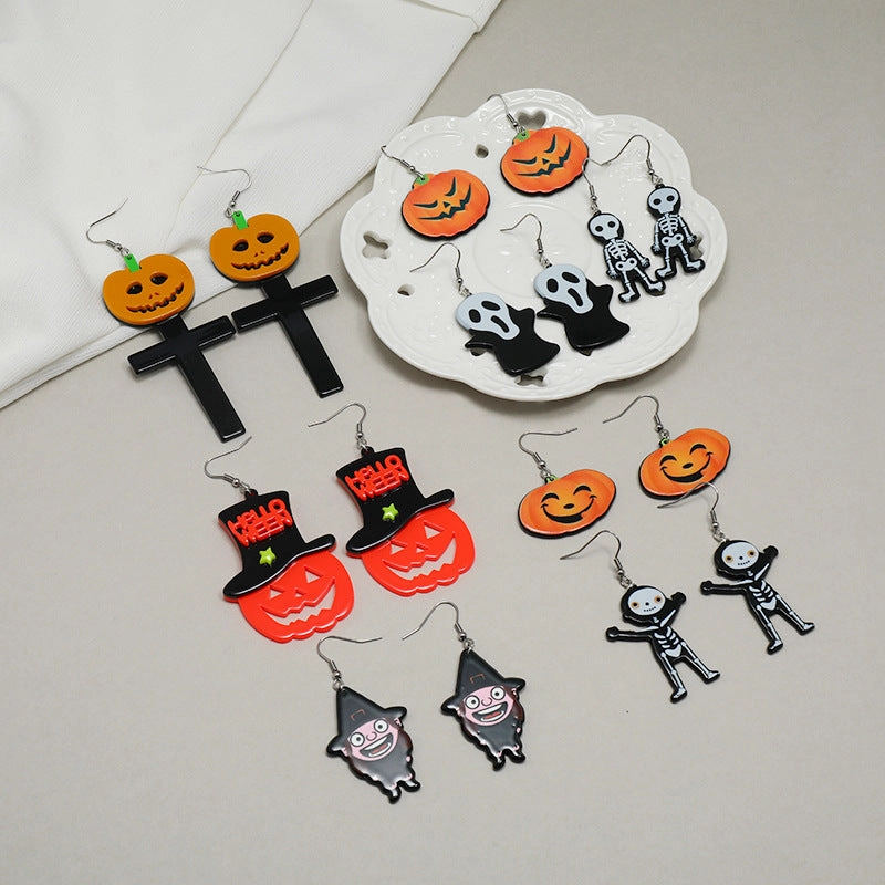 Wholesale Halloween Series Funny Creative Acrylic Earrings