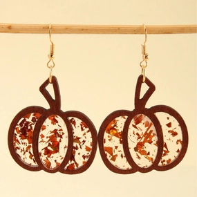 Wholesale Halloween Simple Fashion Personalized Novel Splicing Pumpkin Acrylic Earrings