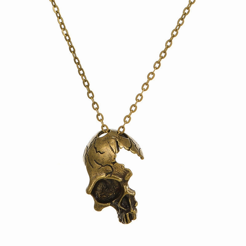 Wholesale Halloween Skeleton Men's Vintage Gothic Alloy Necklace