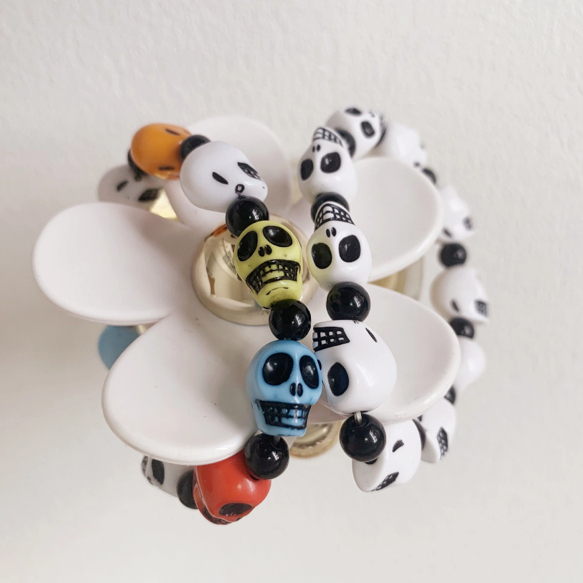 Wholesale Halloween Skull Resin Bracelet