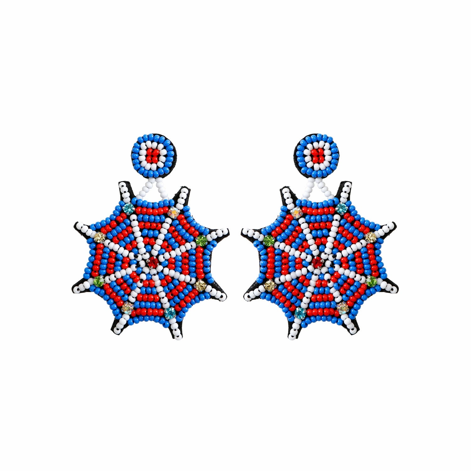 Wholesale Halloween Spider Web Rice Beads Earrings