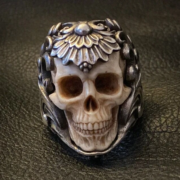 Wholesale Halloween Titanium Steel Hollow Men's Ring