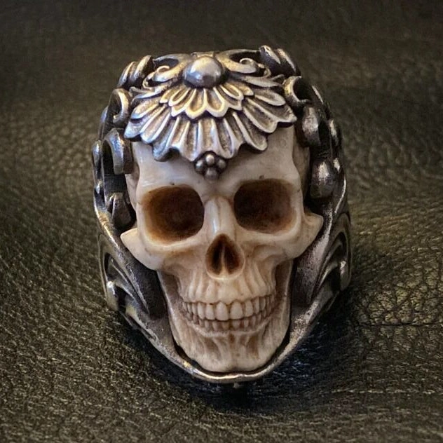 Wholesale Halloween Titanium Steel Hollow Men's Ring