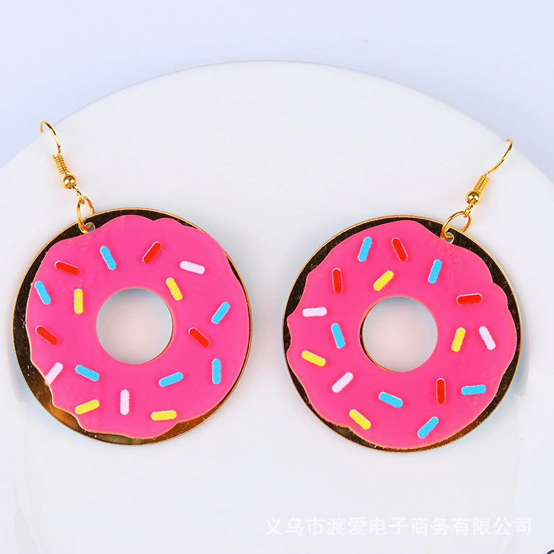 Wholesale Hamburger Donuts and Acrylic Earrings