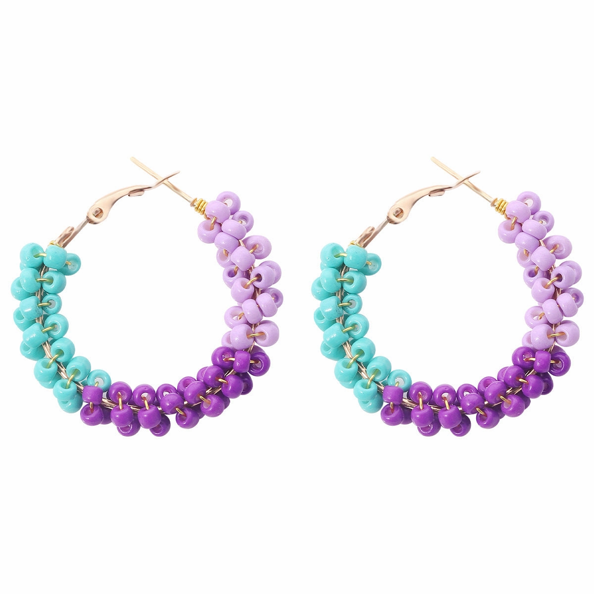 Wholesale Hand Made Rice Beads Plastic Earrings