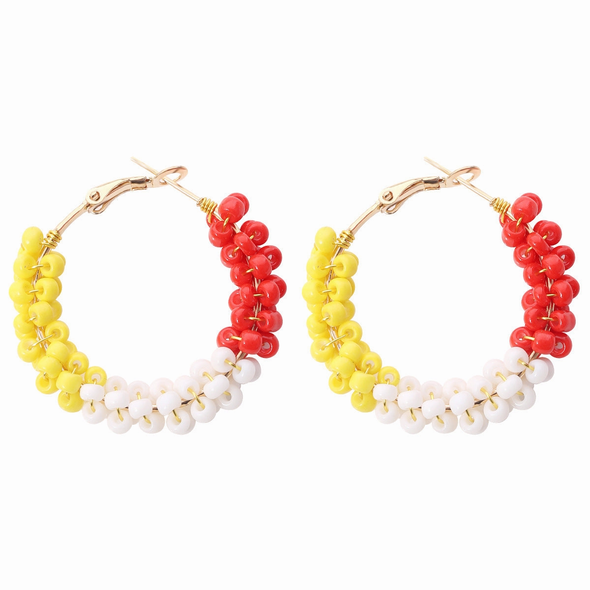 Wholesale Hand Made Rice Beads Plastic Earrings
