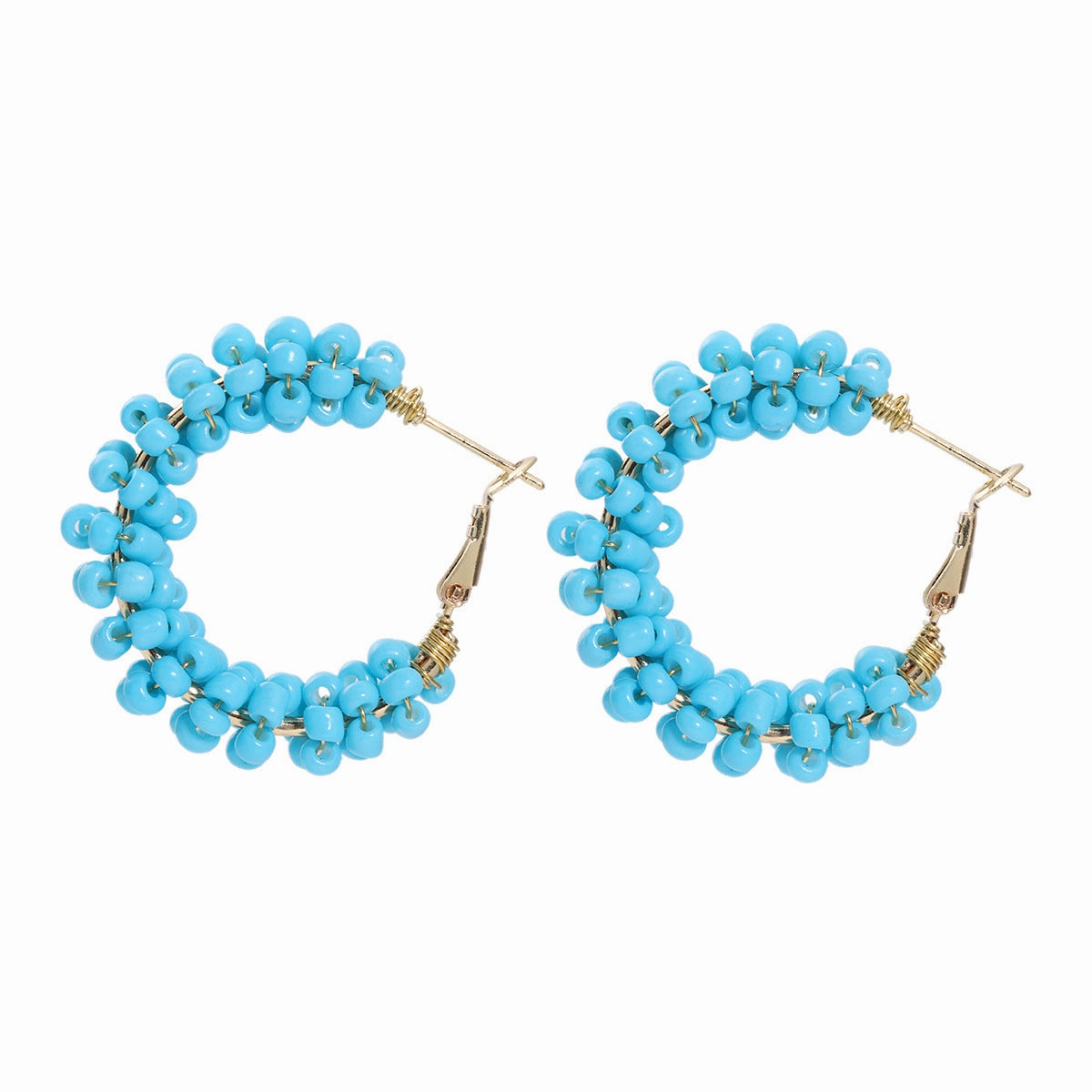 Wholesale Hand Made Rice Beads Plastic Earrings