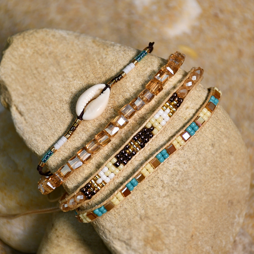 Wholesale Hand Woven Miyuki Rice Beads Multilayer Bracelet