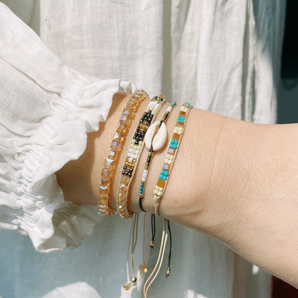 Wholesale Hand Woven Miyuki Rice Beads Multilayer Bracelet