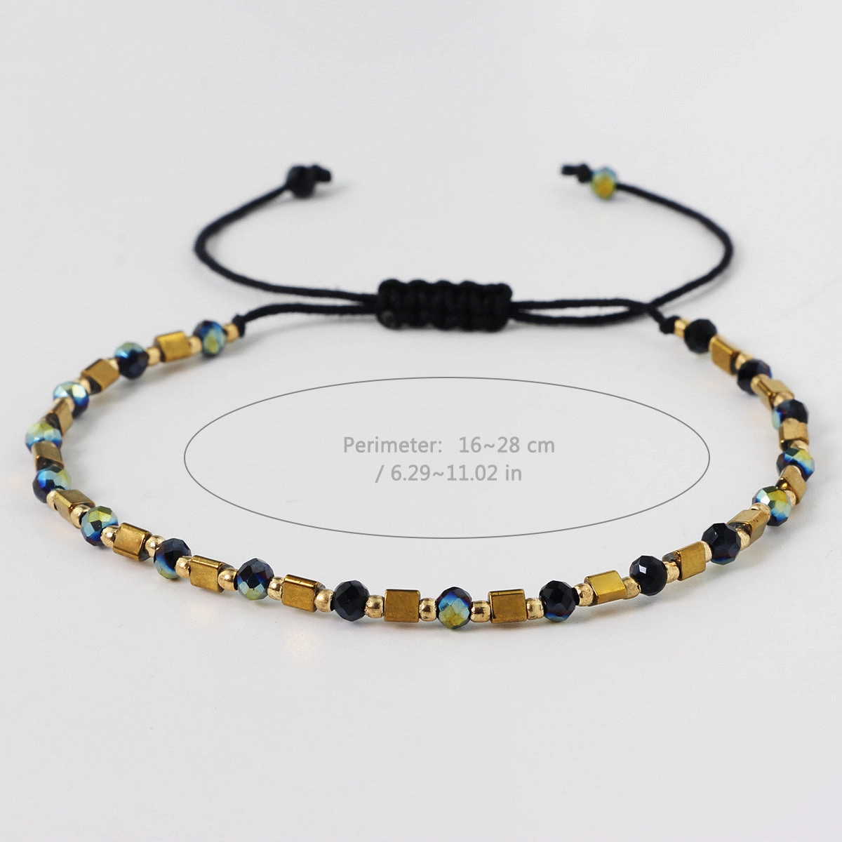 Wholesale Hand-woven simple geometric crystal beaded bracelet