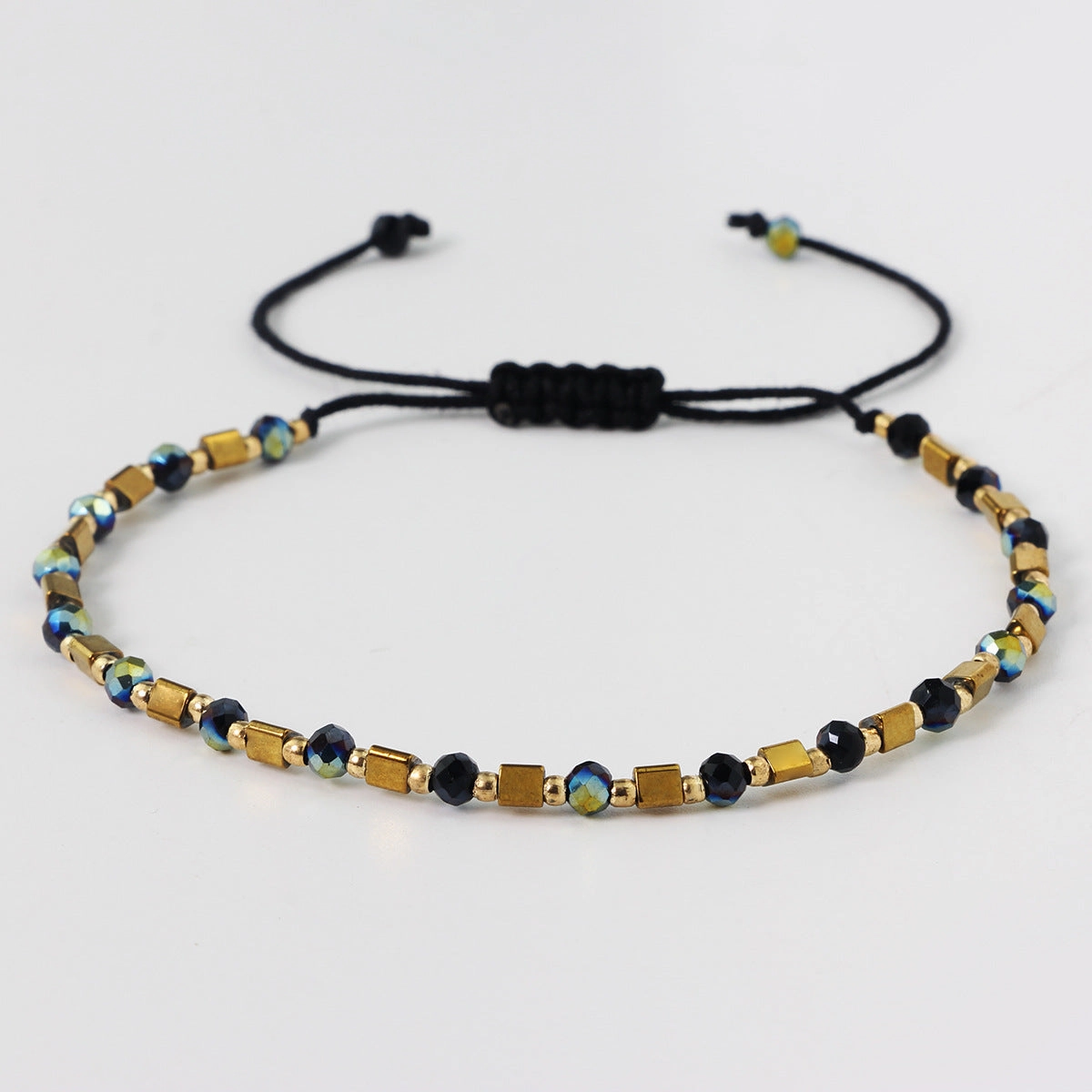 Wholesale Hand-woven simple geometric crystal beaded bracelet