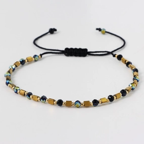 Wholesale Hand-woven simple geometric crystal beaded bracelet