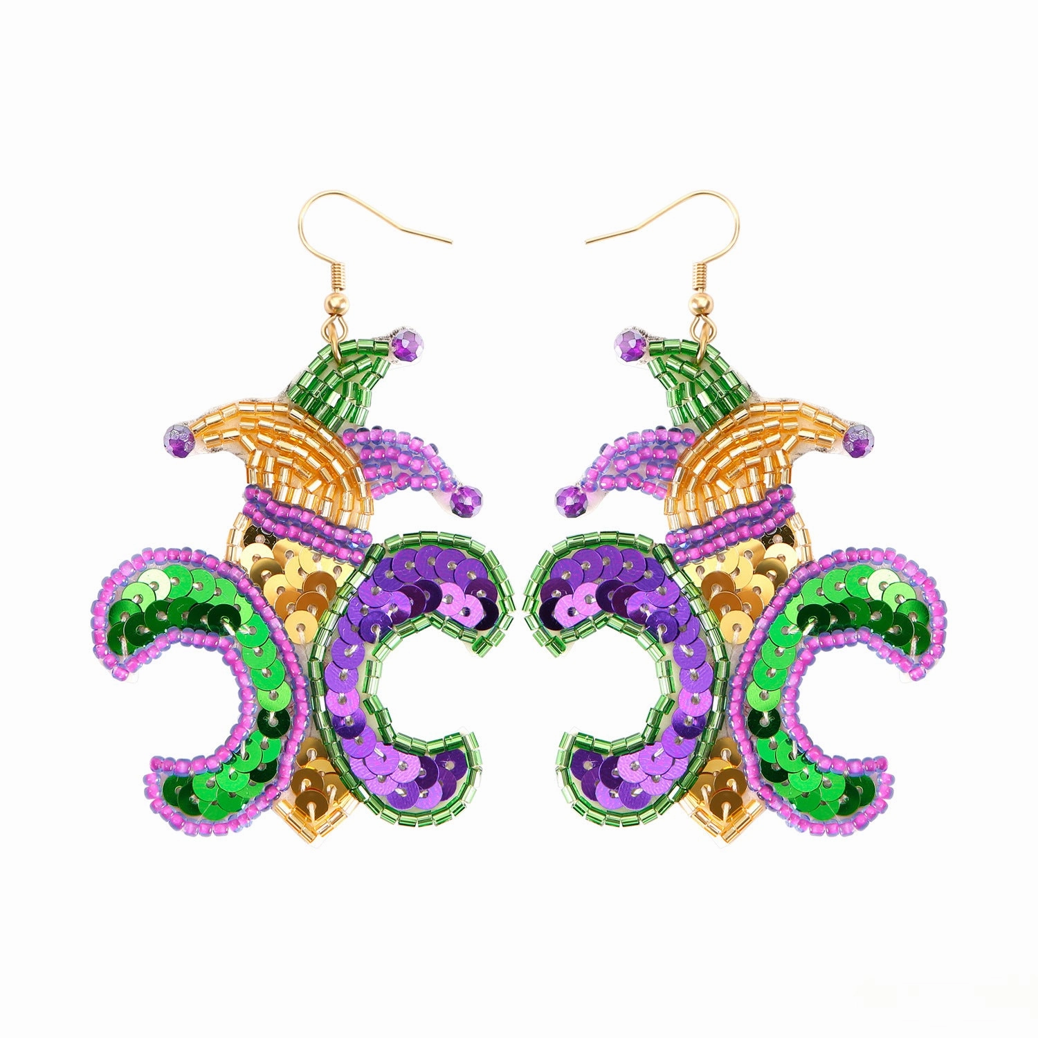Wholesale Handmade Beaded Carnival Season Carnival Flower Earrings