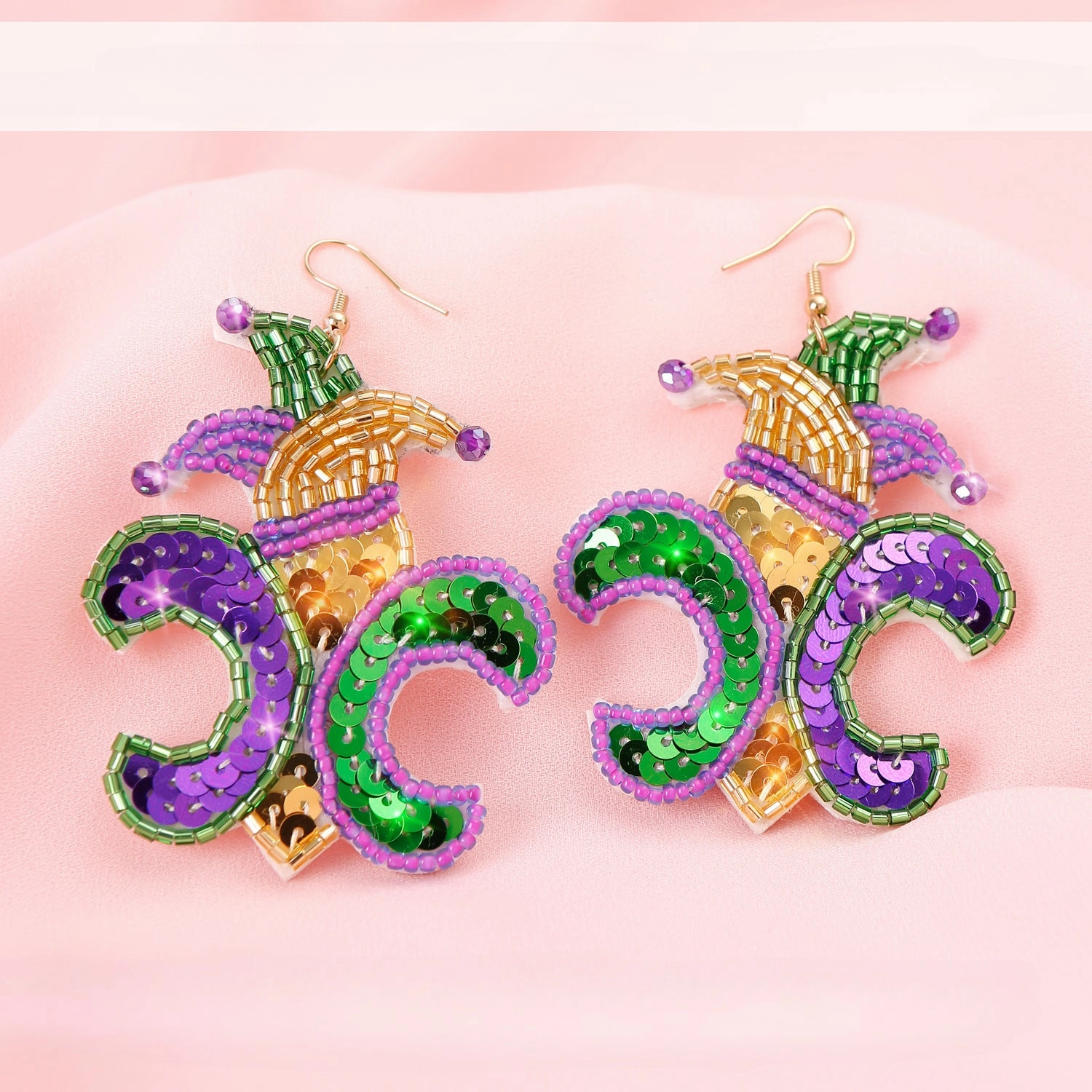 Wholesale Handmade Beaded Carnival Season Carnival Flower Earrings