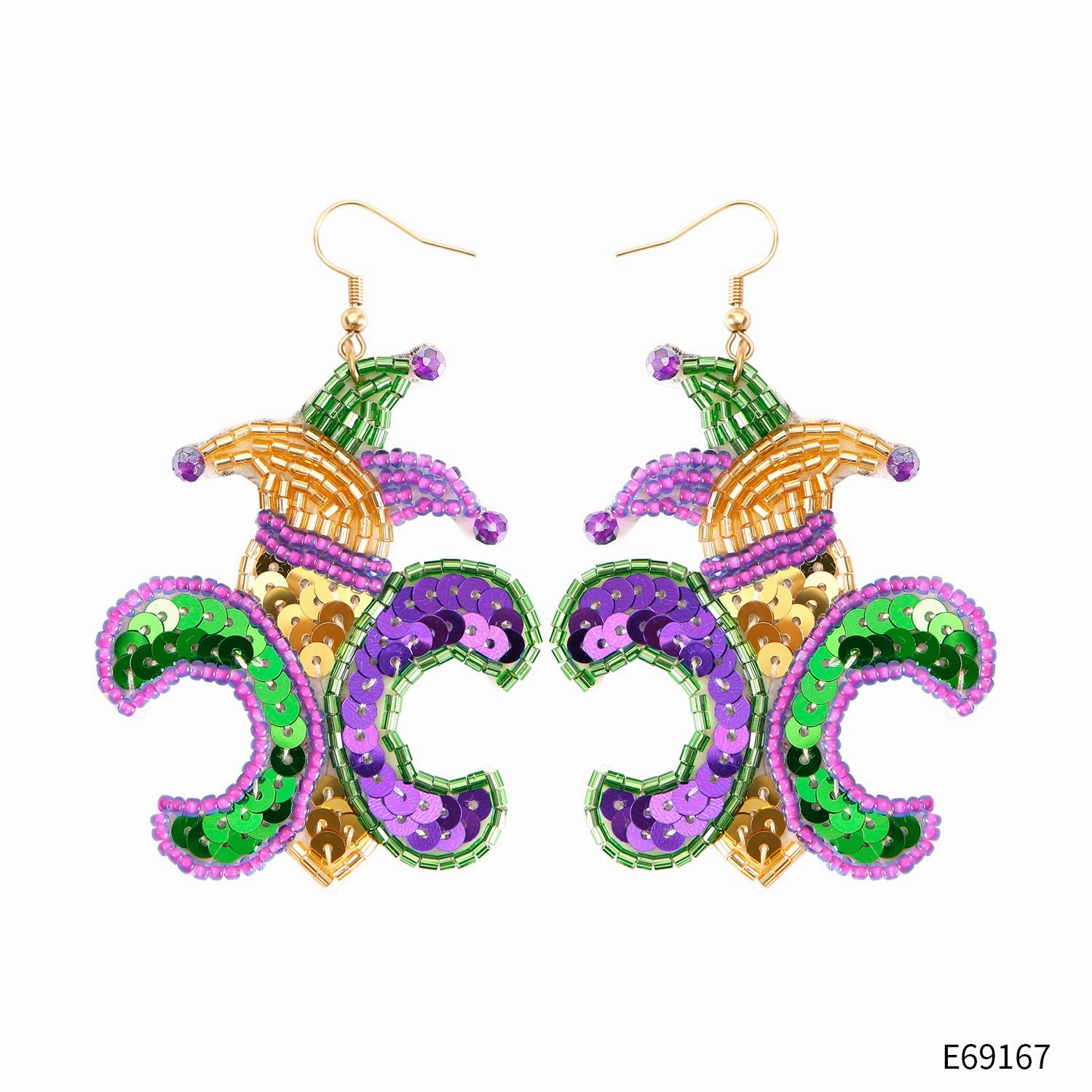 Wholesale Handmade Beaded Carnival Season Carnival Flower Earrings