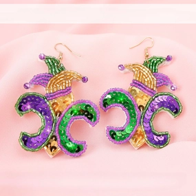 Wholesale Handmade Beaded Carnival Season Carnival Flower Earrings
