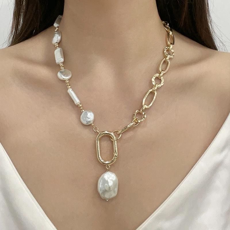 Wholesale Handmade Beaded Imitation Baroque Pearl Pendant Necklaces