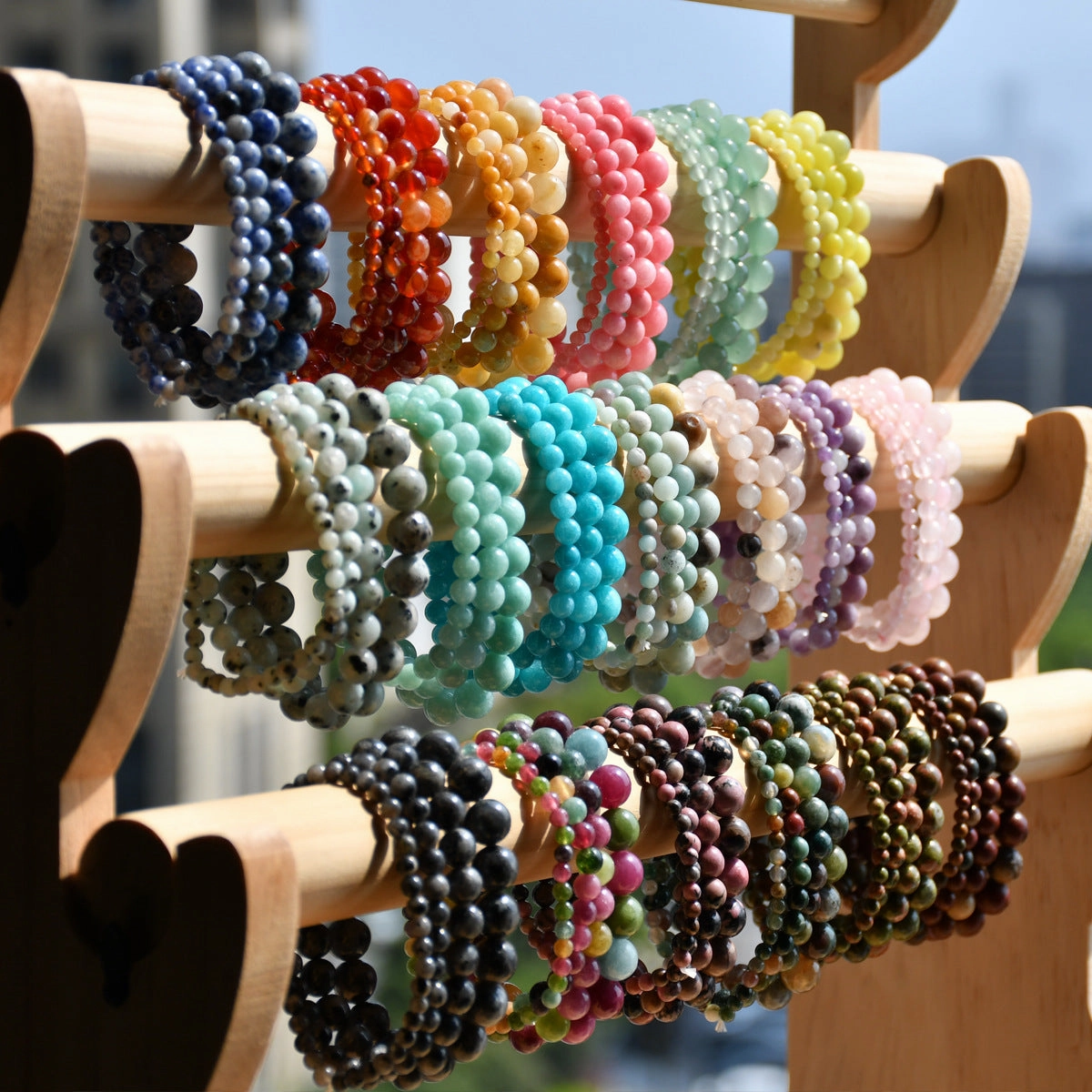 Wholesale  handmade beaded natural stone bracelet