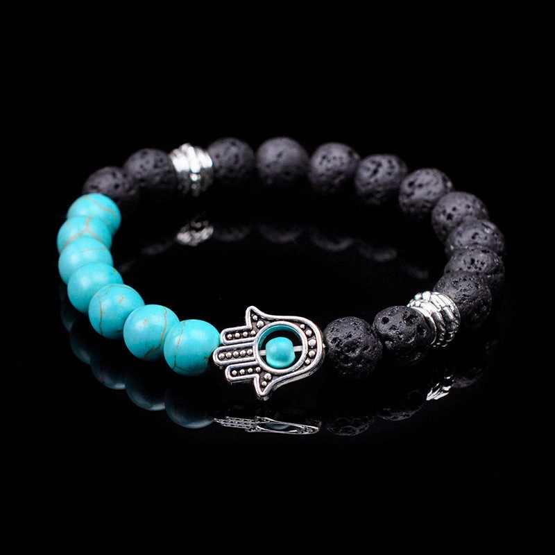 Wholesale Handmade Beaded Volcanic Stone Bracelet