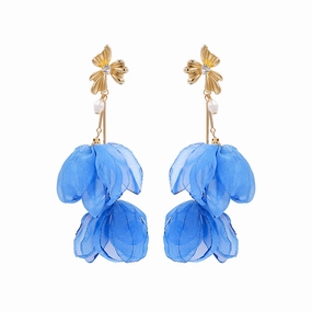 Wholesale Handmade Fabric Flower Earrings