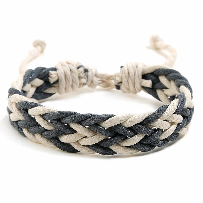 Wholesale Handwoven Colorful Waxed Thread Bracelet