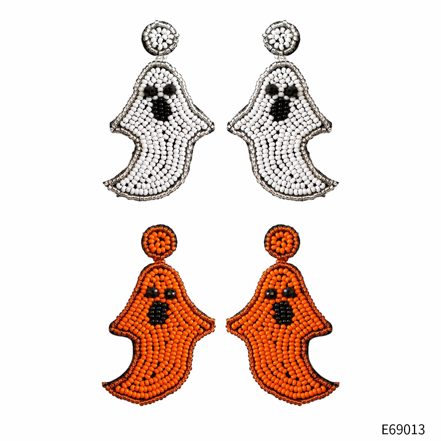 Wholesale Handwoven Ghost Rice Beads Earrings