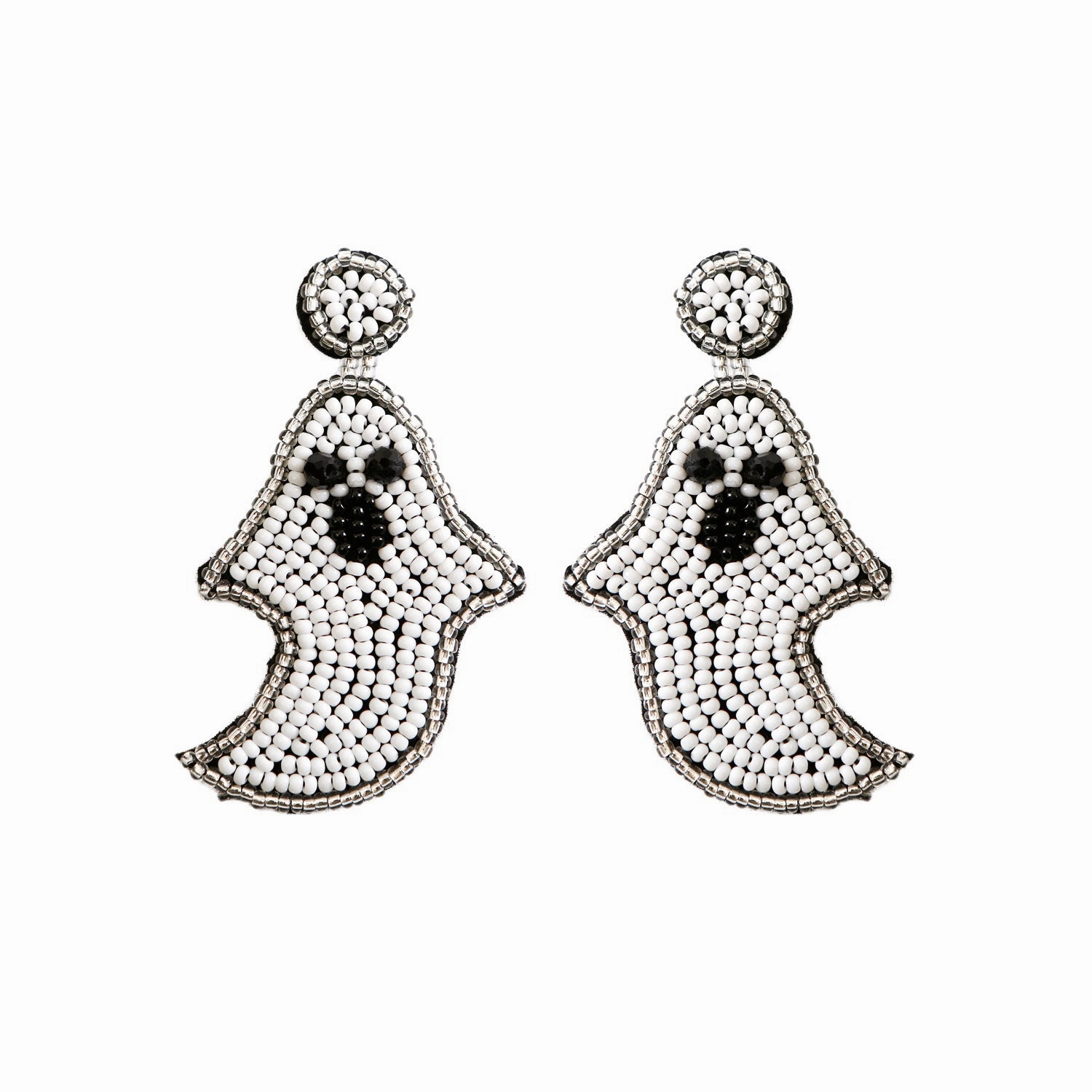 Wholesale Handwoven Ghost Rice Beads Earrings