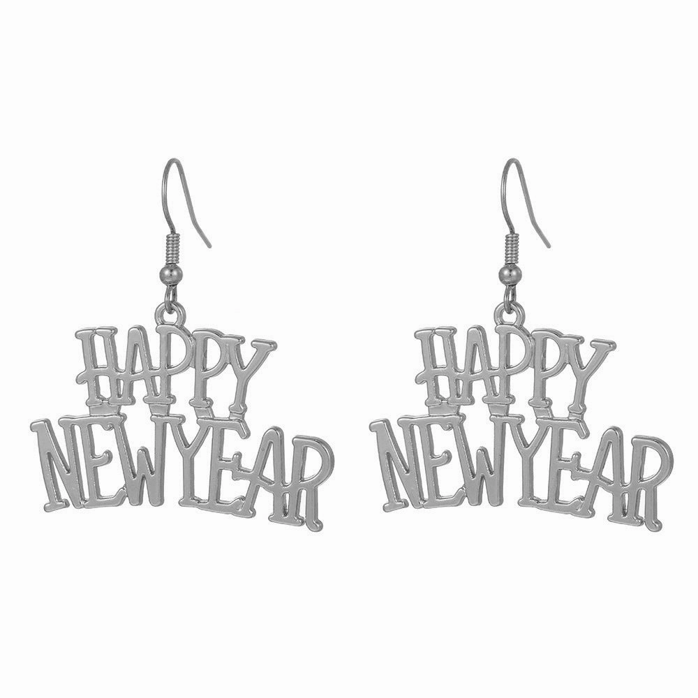 Wholesale Happy New Year Earrings