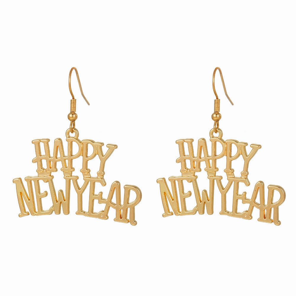 Wholesale Happy New Year Earrings