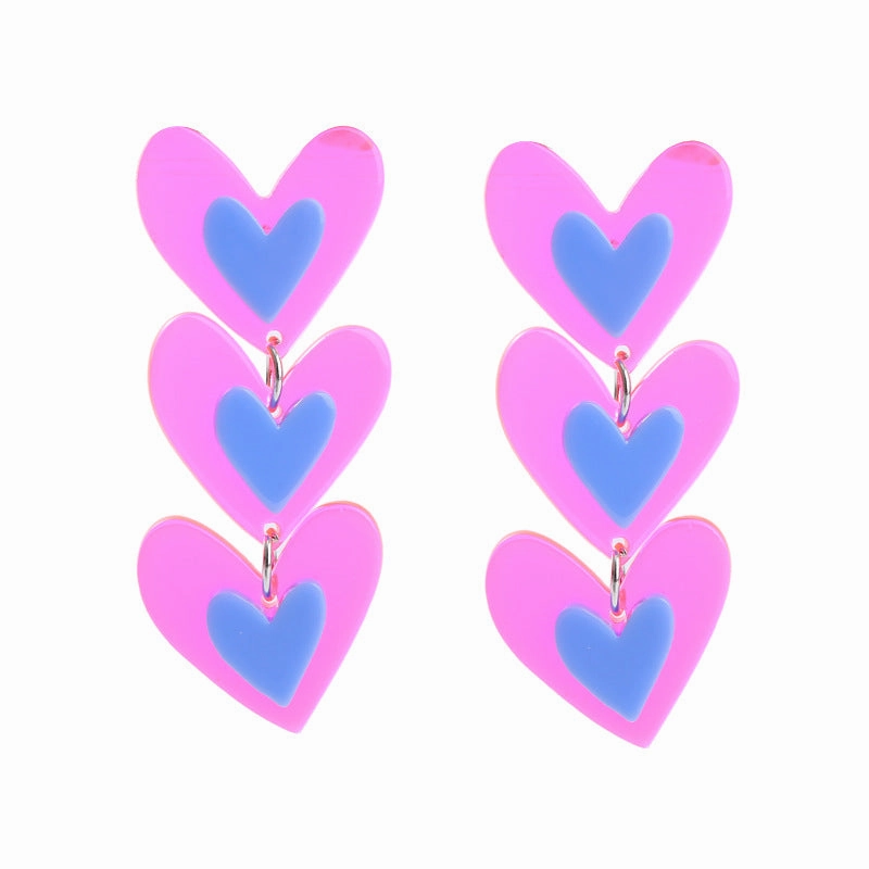 Wholesale Heart Acrylic Earrings
