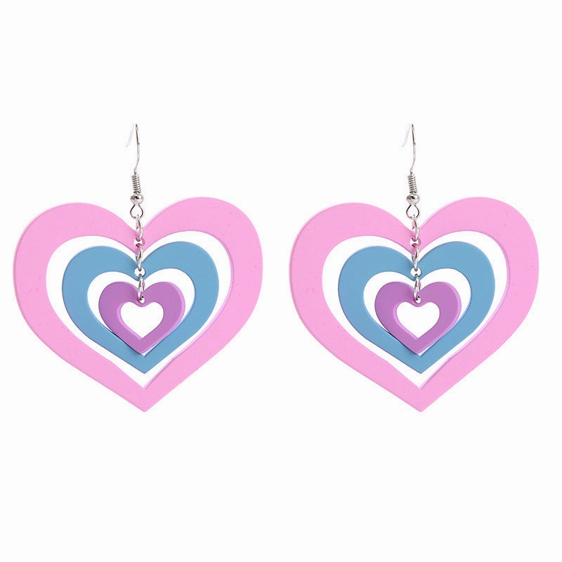 Wholesale Heart Acrylic Earrings