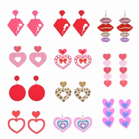 Wholesale Heart Acrylic Earrings
