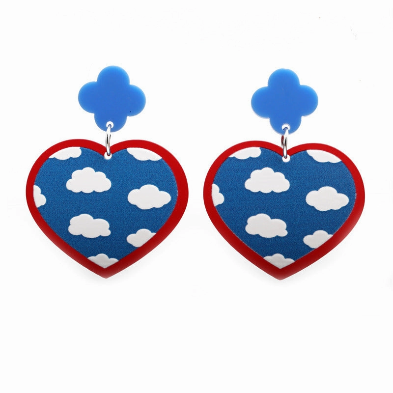 Wholesale Heart Butterfly Acrylic Earrings