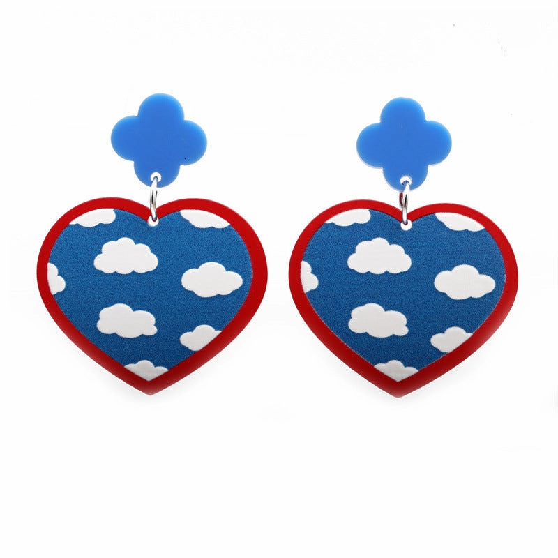 Wholesale Heart Butterfly Acrylic Earrings
